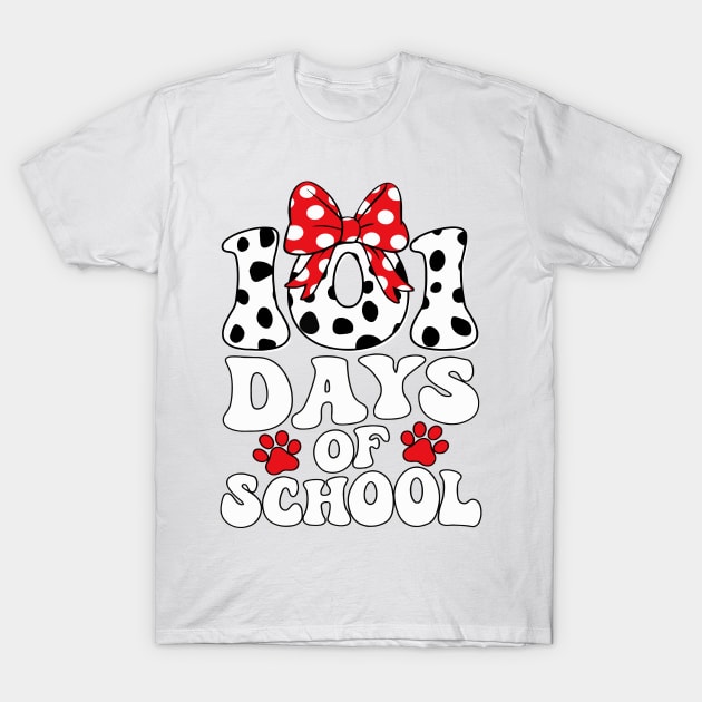 Dalmatian Dog 101 Days Of School T-Shirt by JanaeLarson